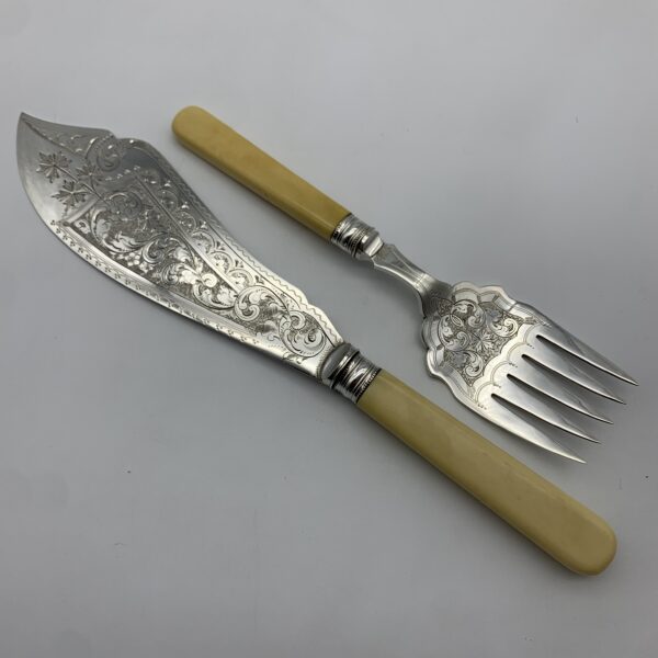 Lovely Antique Pair of Fish Servers