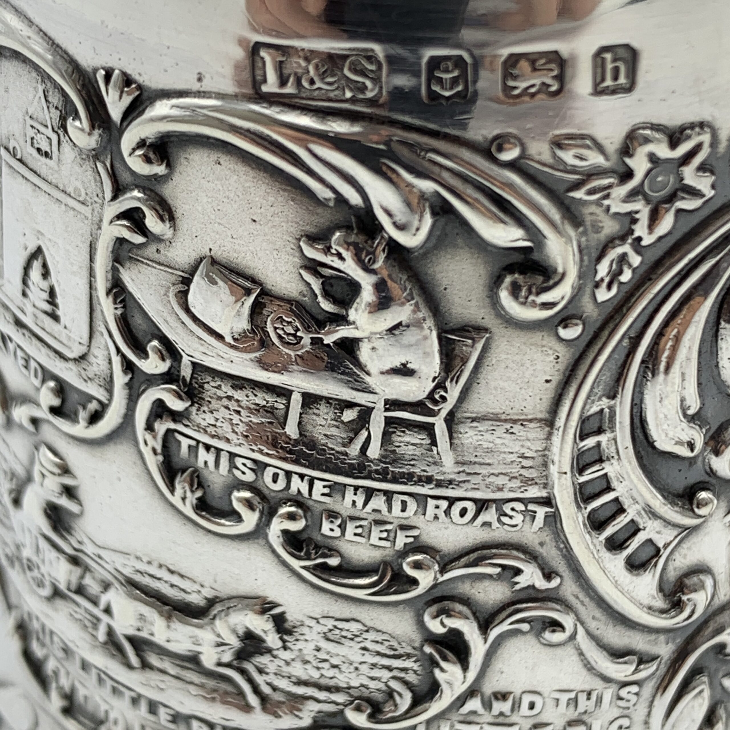 Antique Silver ‘This Little Pig’ Christening Mug (1907) - Image 7