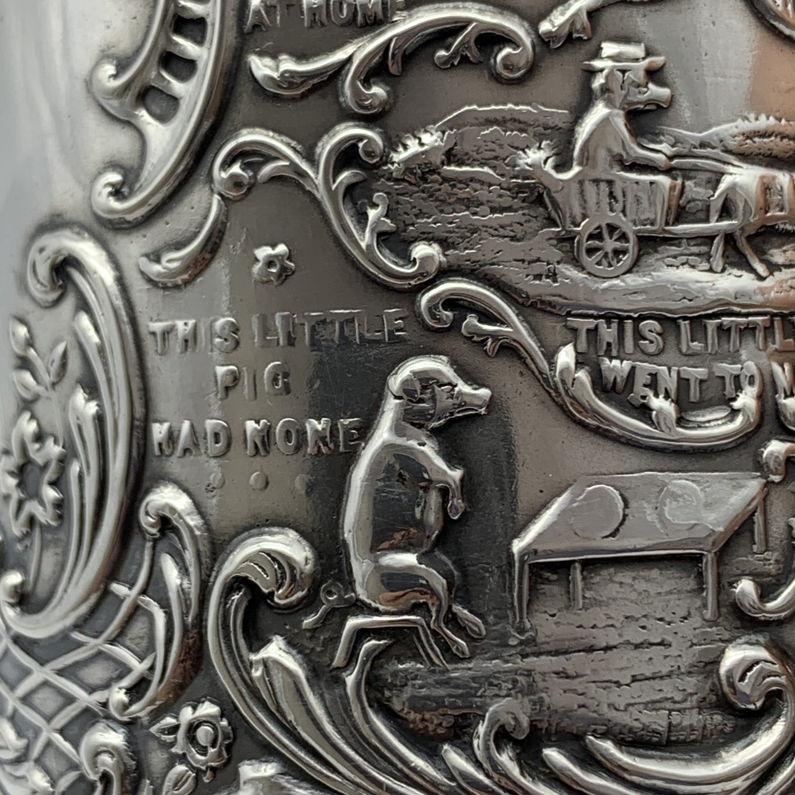 Antique Silver ‘This Little Pig’ Christening Mug (1907) - Image 8