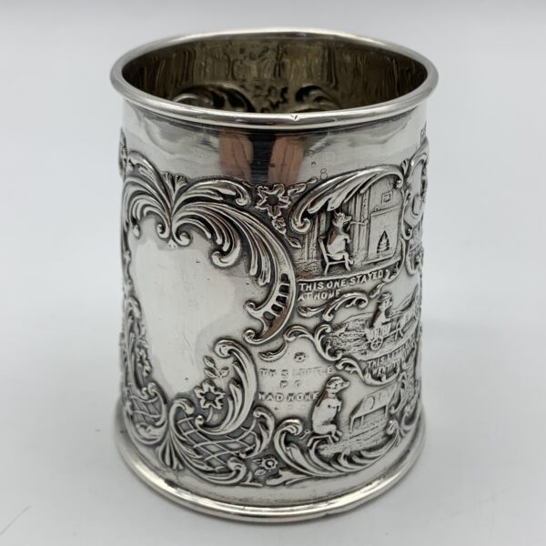 Antique Silver ‘This Little Pig’ Christening Mug (1907)
