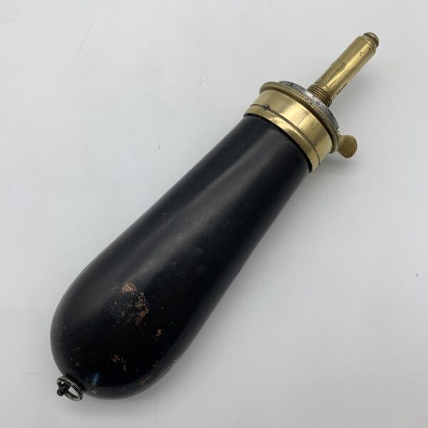 Antique English Brass Powder Flask (Dixon & Sons)
