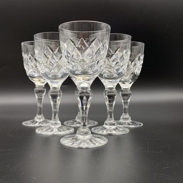 Six Quality ‘Webb’ Crystal Sherry Glasses