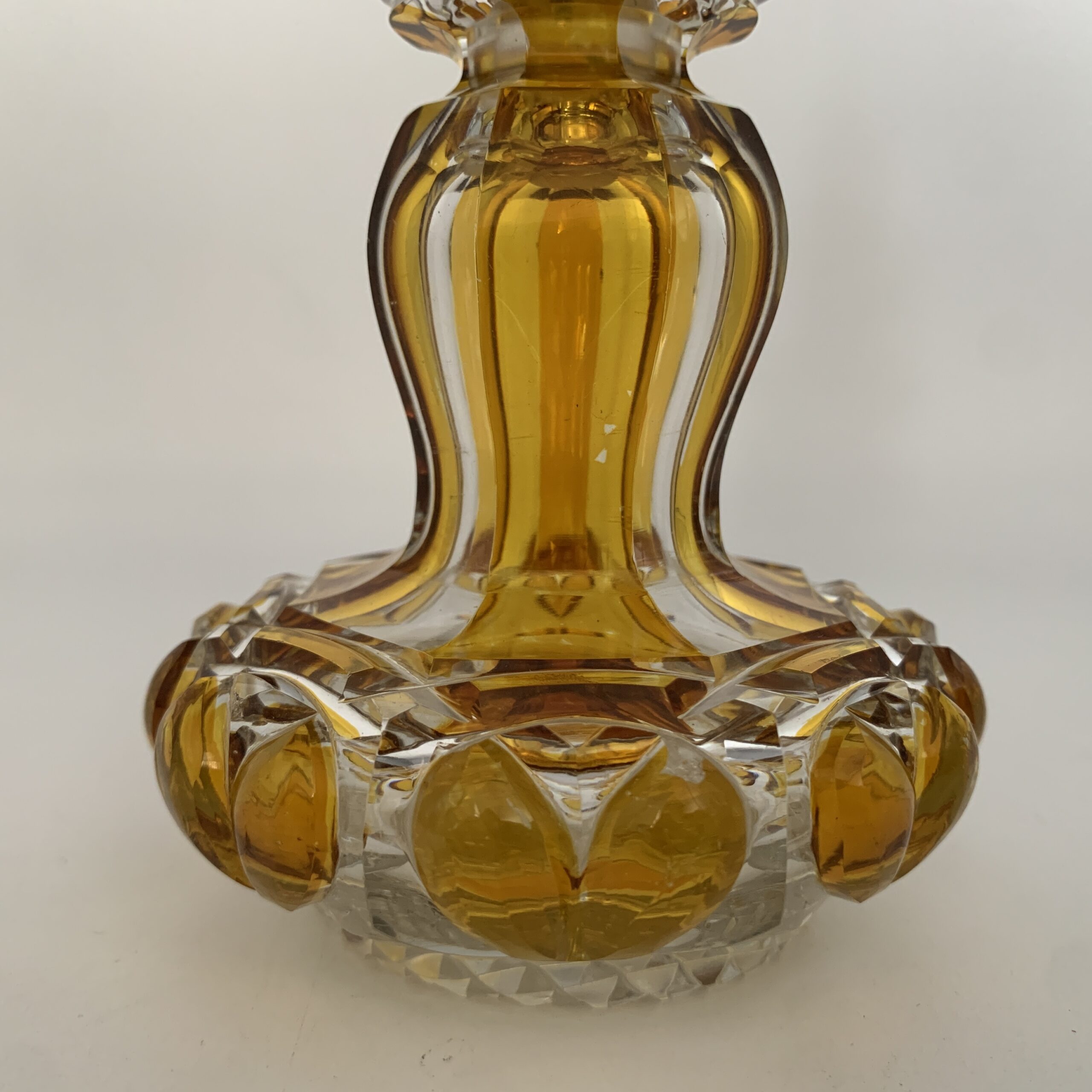 Victorian Amber Cut-Crystal Perfume Bottle - Image 2