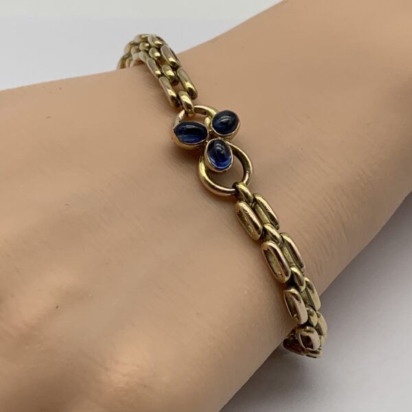 Vintage 15ct Gold & Sapphire Bracelet
