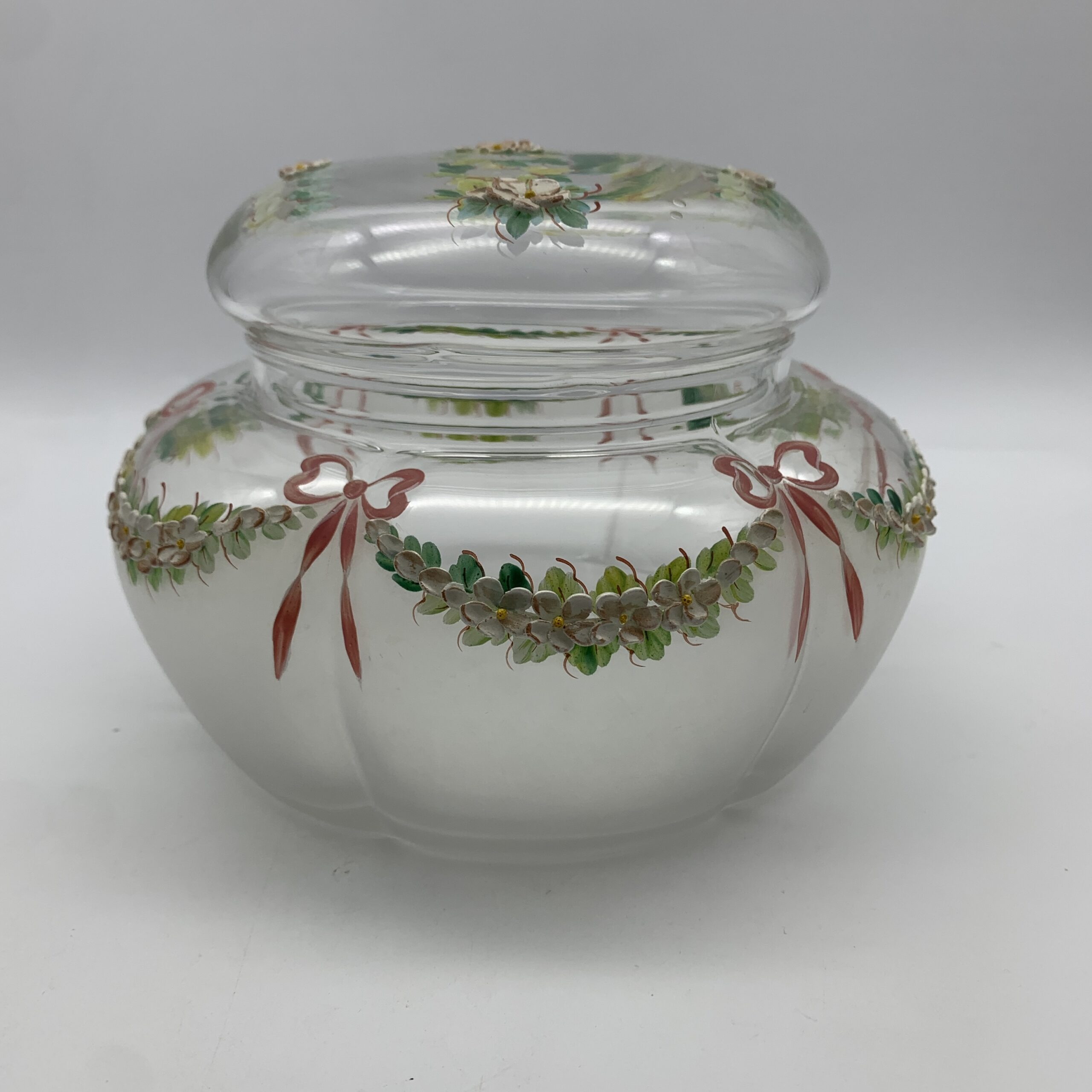 Vintage Venetian Moriage ‘Creazioni’ Art Glass Bowl & Cover