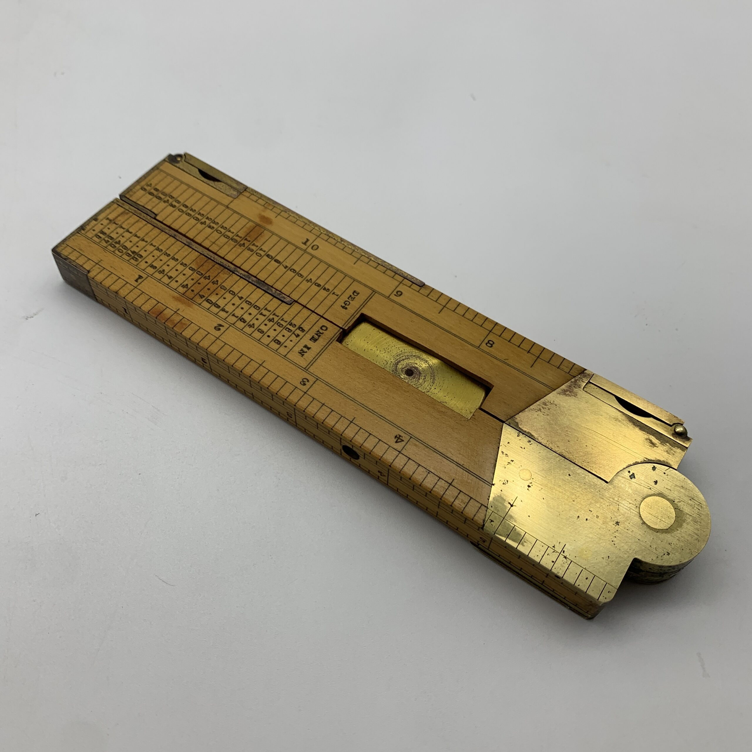 Antique Surveyors Clinometer/Ruler with Compass & Spirit Level - Image 10