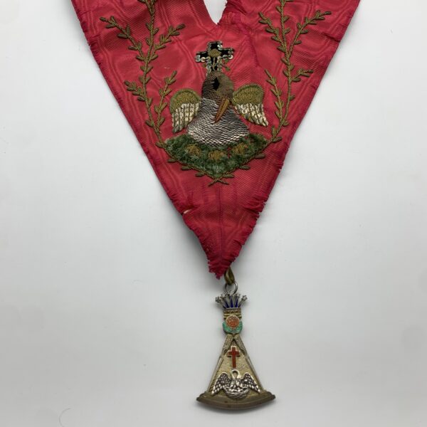 Masonic Solid Silver ‘Rose Croix 18th Degree’ Jewel & Collar