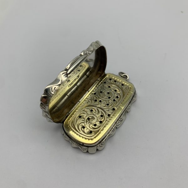 Large Silver Victorian Vinaigrette (1855)