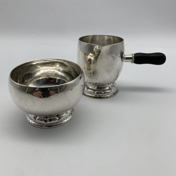 Danish Silver ‘Georg Jensen’ Sugar Bowl & Cream Jug