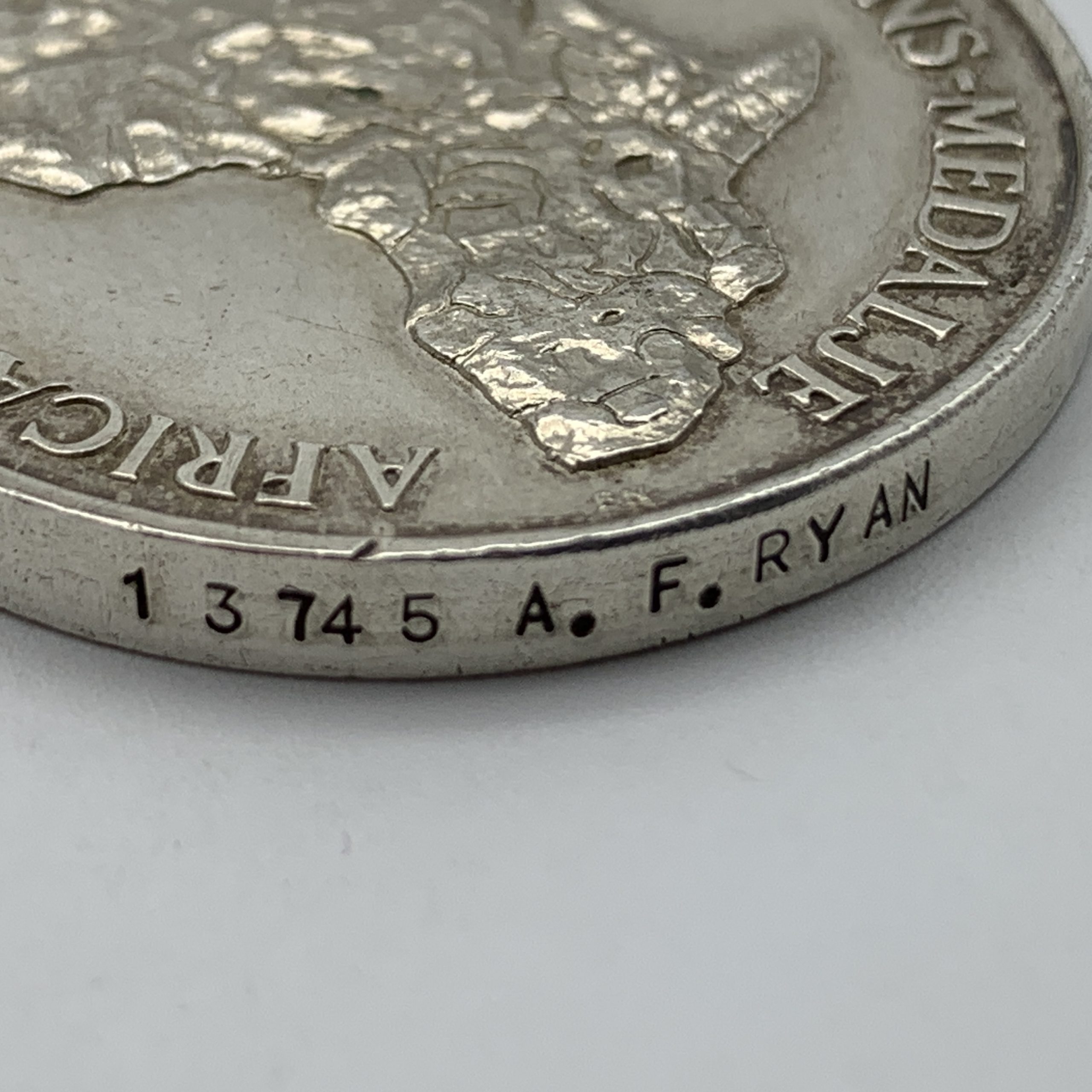 WW2 – S. African Medal Pair to ‘A.F. RYAN’ (Incl. Documents) - Image 4
