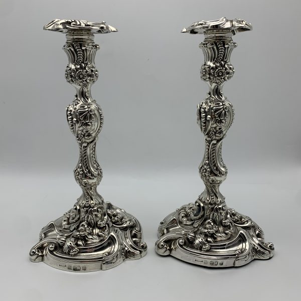 Pair Sterling Silver Georgian Candlesticks (1816)