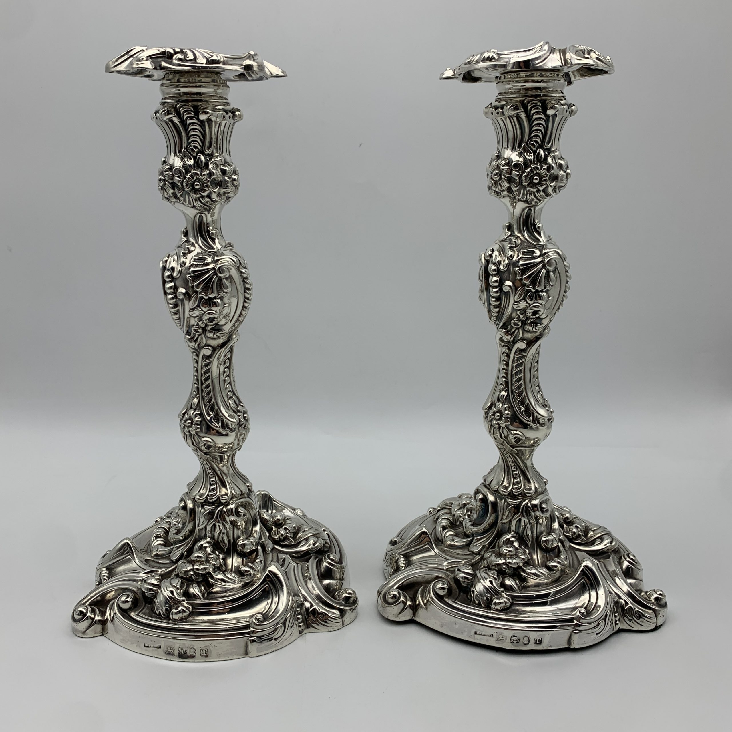 Pair Sterling Silver Georgian Candlesticks (1816)