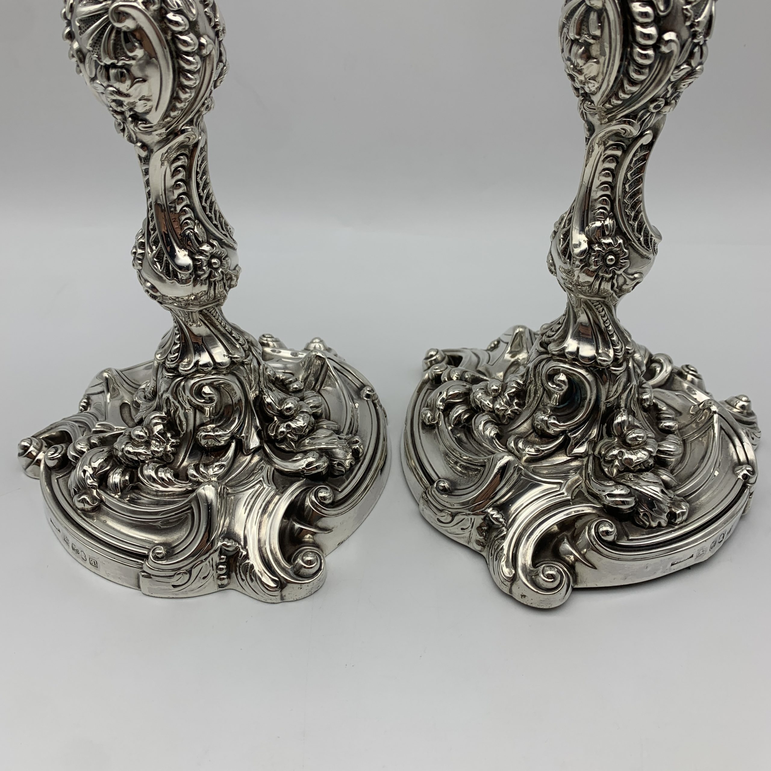 Pair Sterling Silver Georgian Candlesticks (1816) - Image 2
