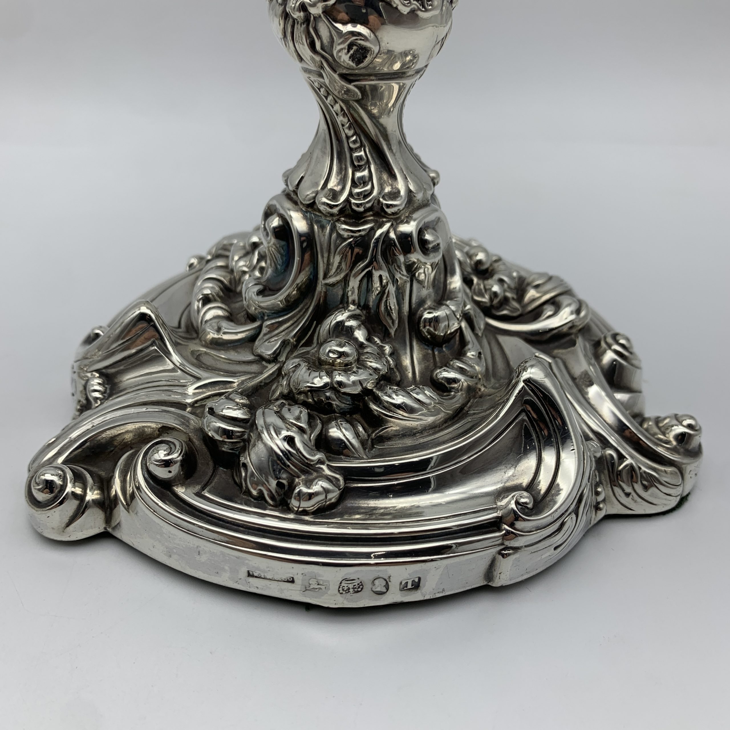 Pair Sterling Silver Georgian Candlesticks (1816) - Image 4