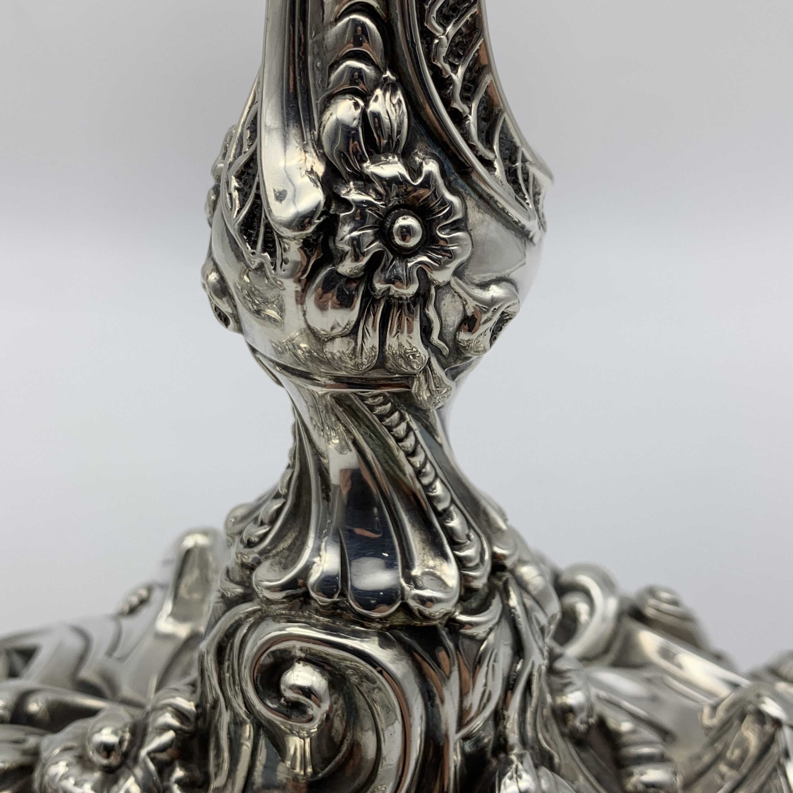 Pair Sterling Silver Georgian Candlesticks (1816) - Image 5