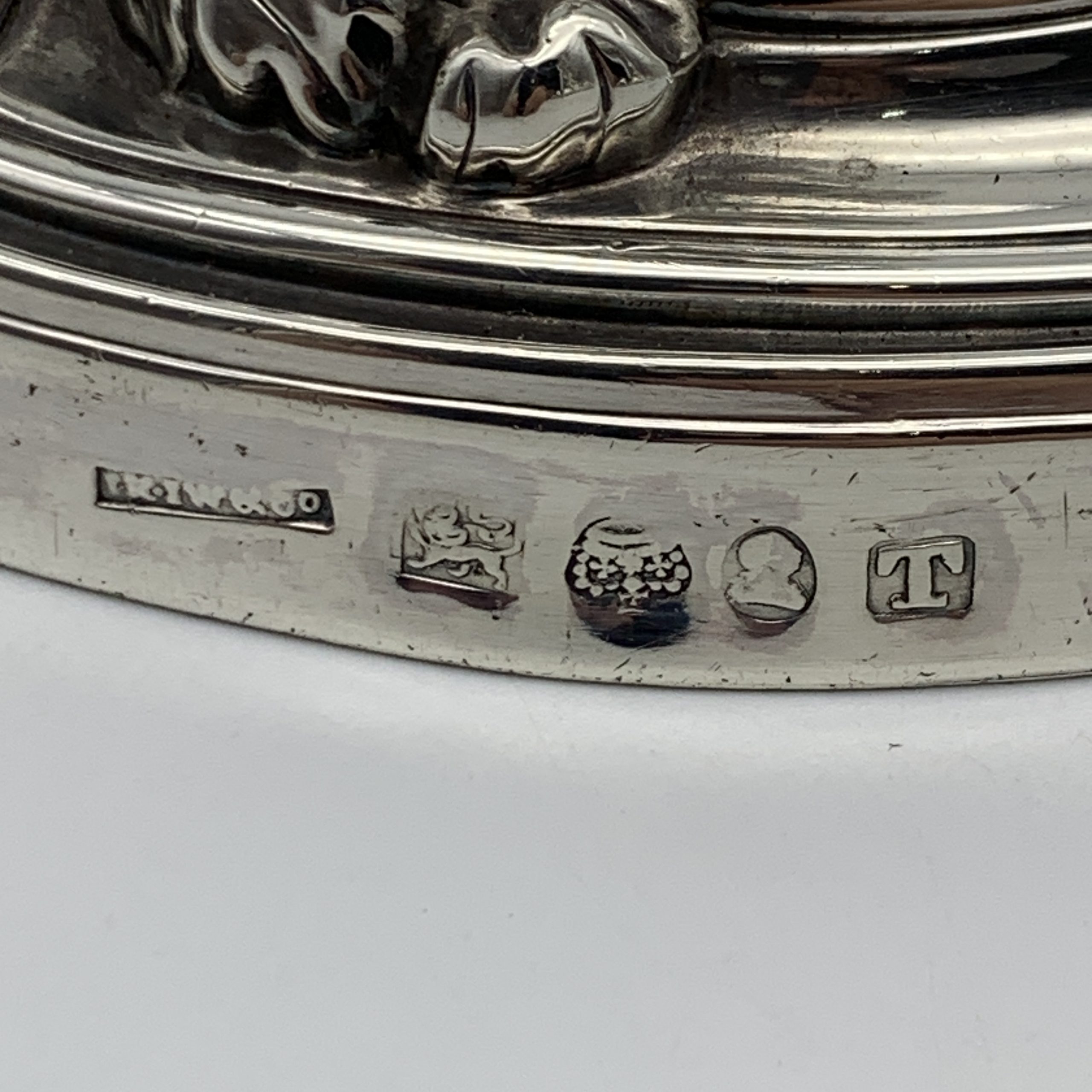 Pair Sterling Silver Georgian Candlesticks (1816) - Image 9