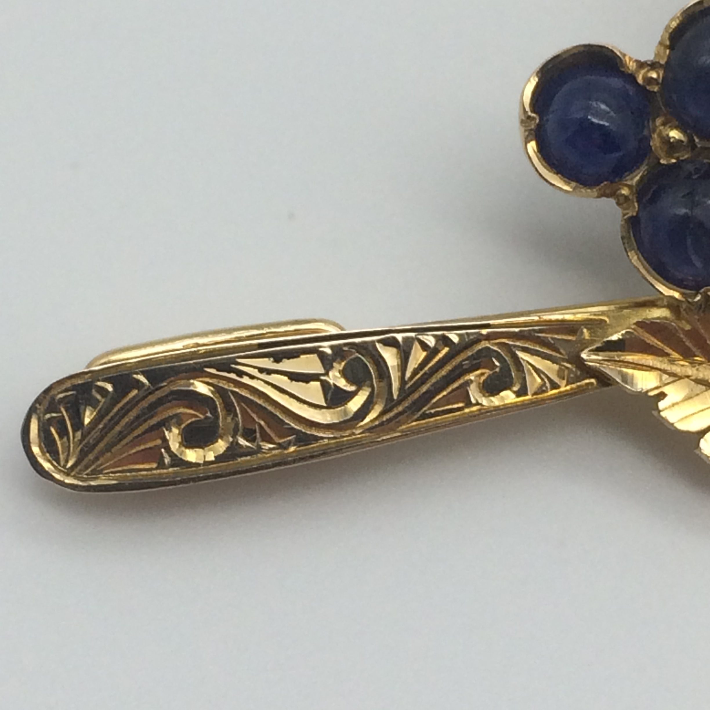 Vintage 18ct Gold & Star Sapphire Brooch - Image 3