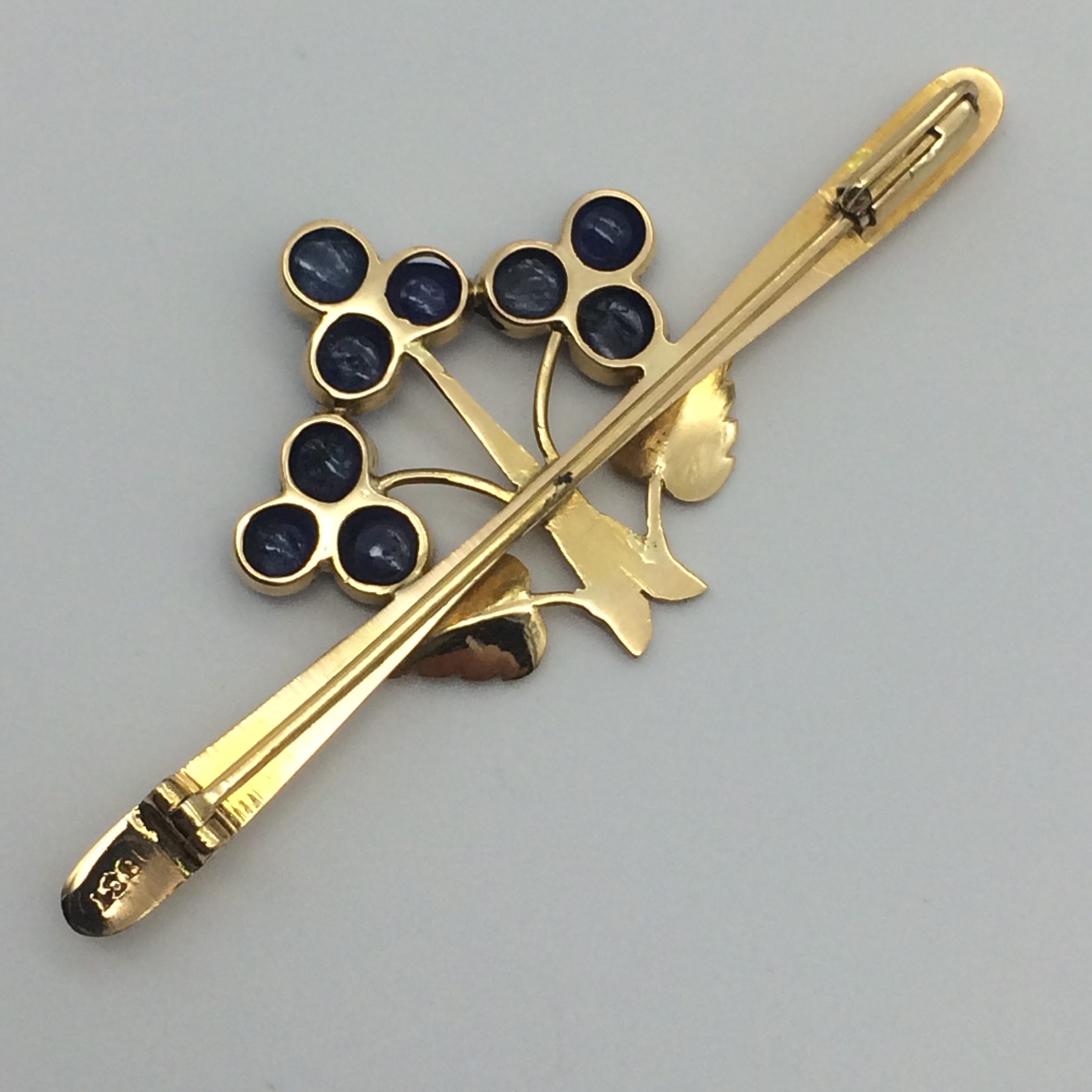 Vintage 18ct Gold & Star Sapphire Brooch - Image 4