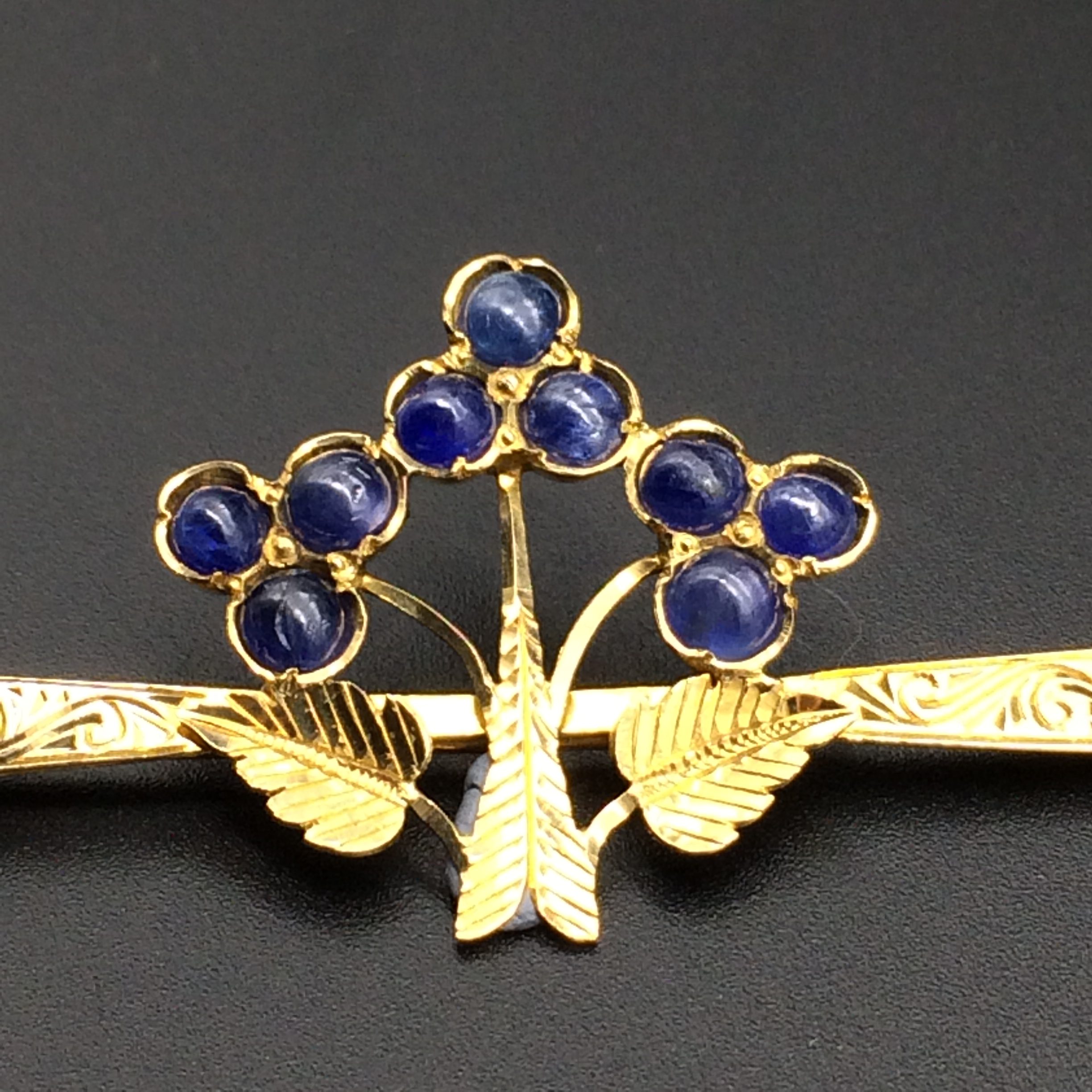 Vintage 18ct Gold & Star Sapphire Brooch - Image 2