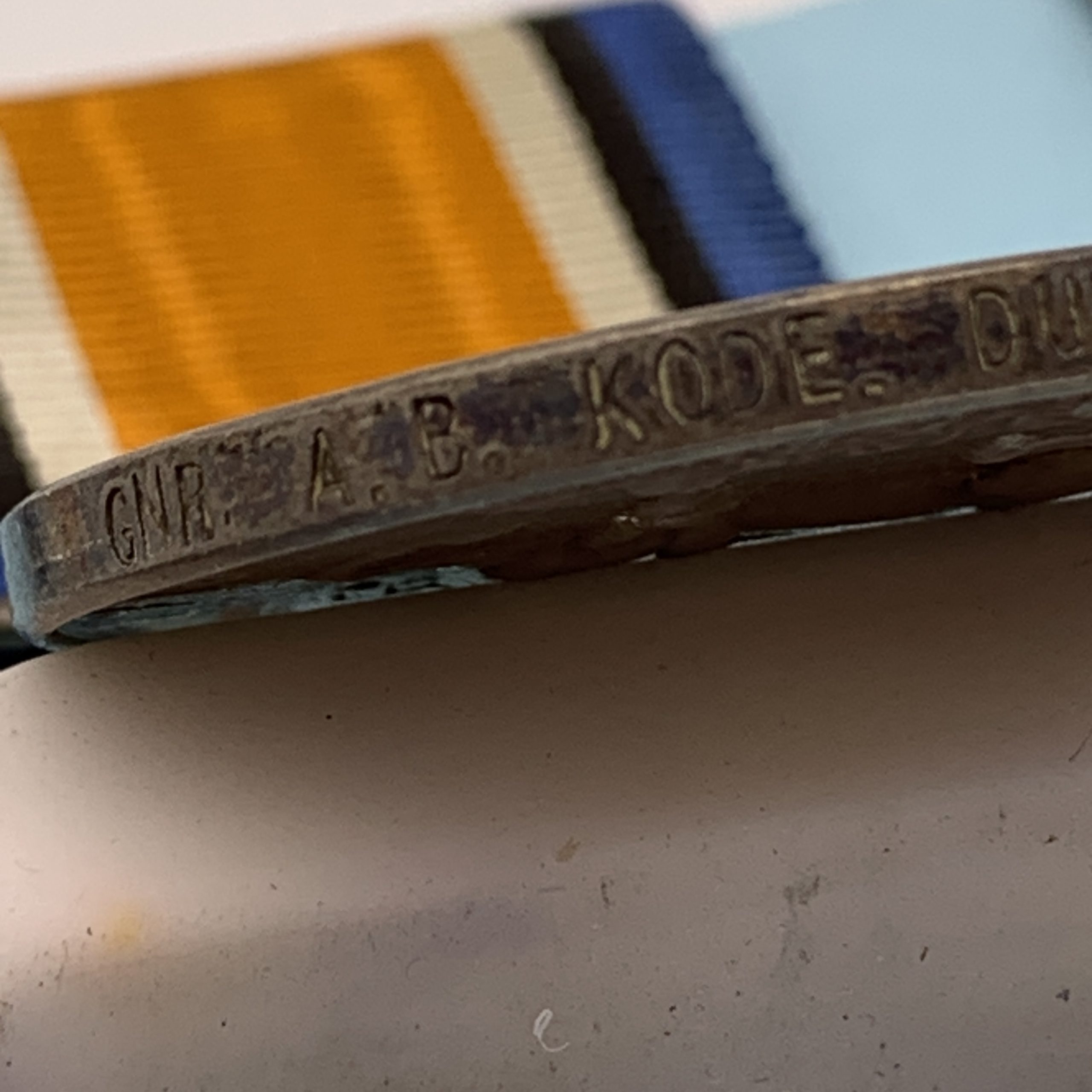 WW1 Medal Trio - ‘Gnr. A.B. Kode’ (Durban Garrison Artillery) - Image 7