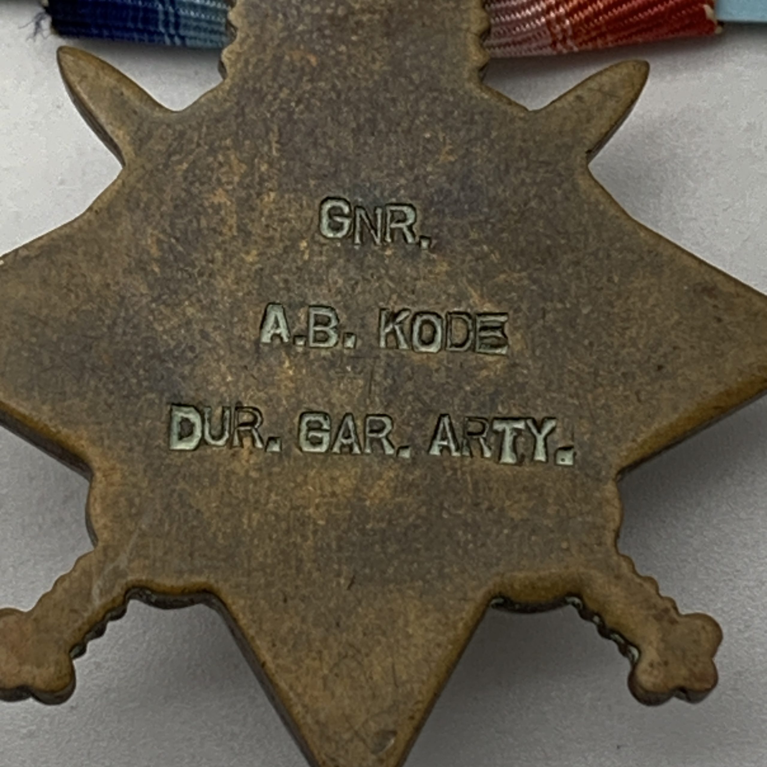 WW1 Medal Trio - ‘Gnr. A.B. Kode’ (Durban Garrison Artillery) - Image 4