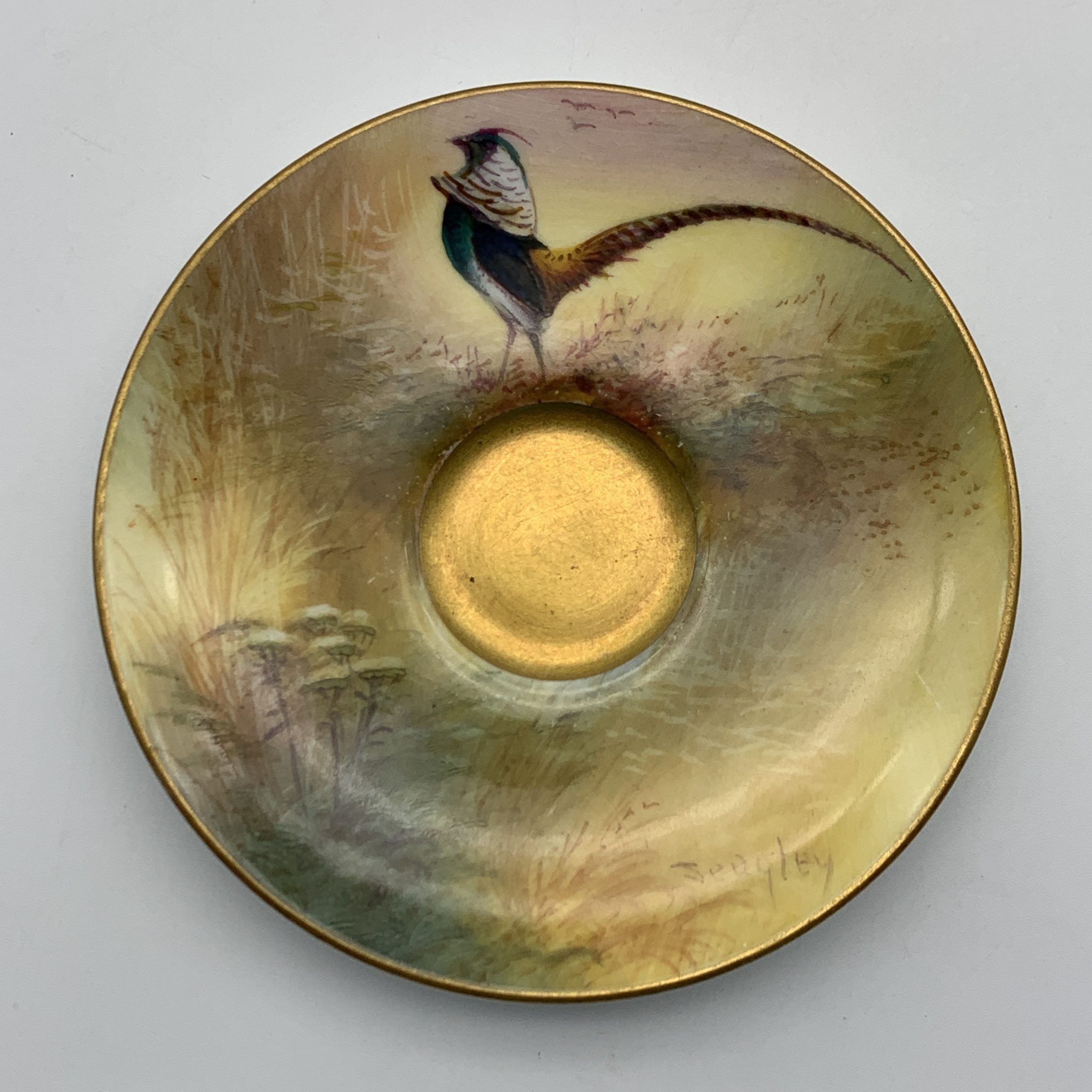 Antique Royal Worcester Cup & Saucer by ‘Walter Sedgley’ (1926) - Image 6