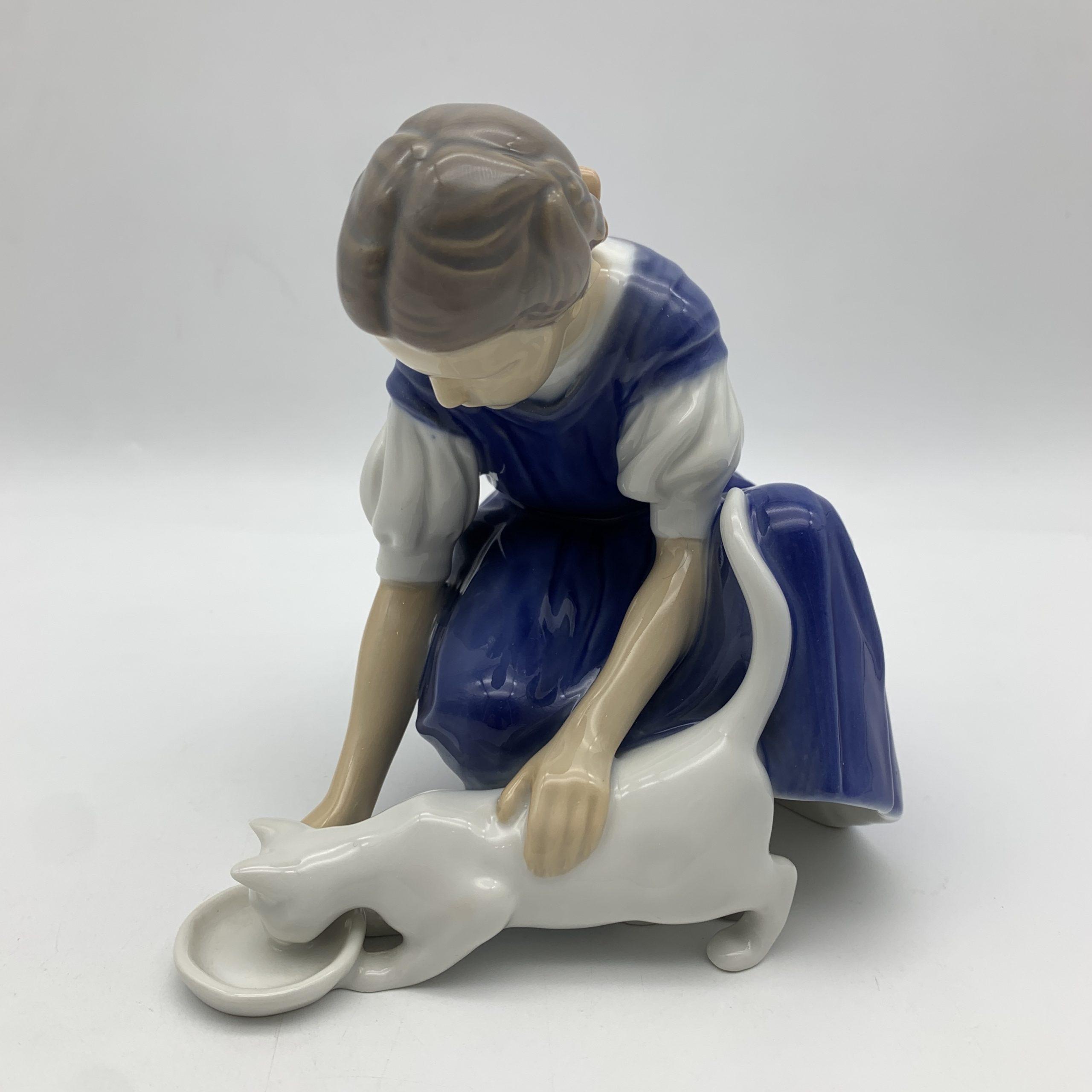 1960’s Bing & Grondahl ‘Only One Drop’ Girl & Cat Figurine - Image 5