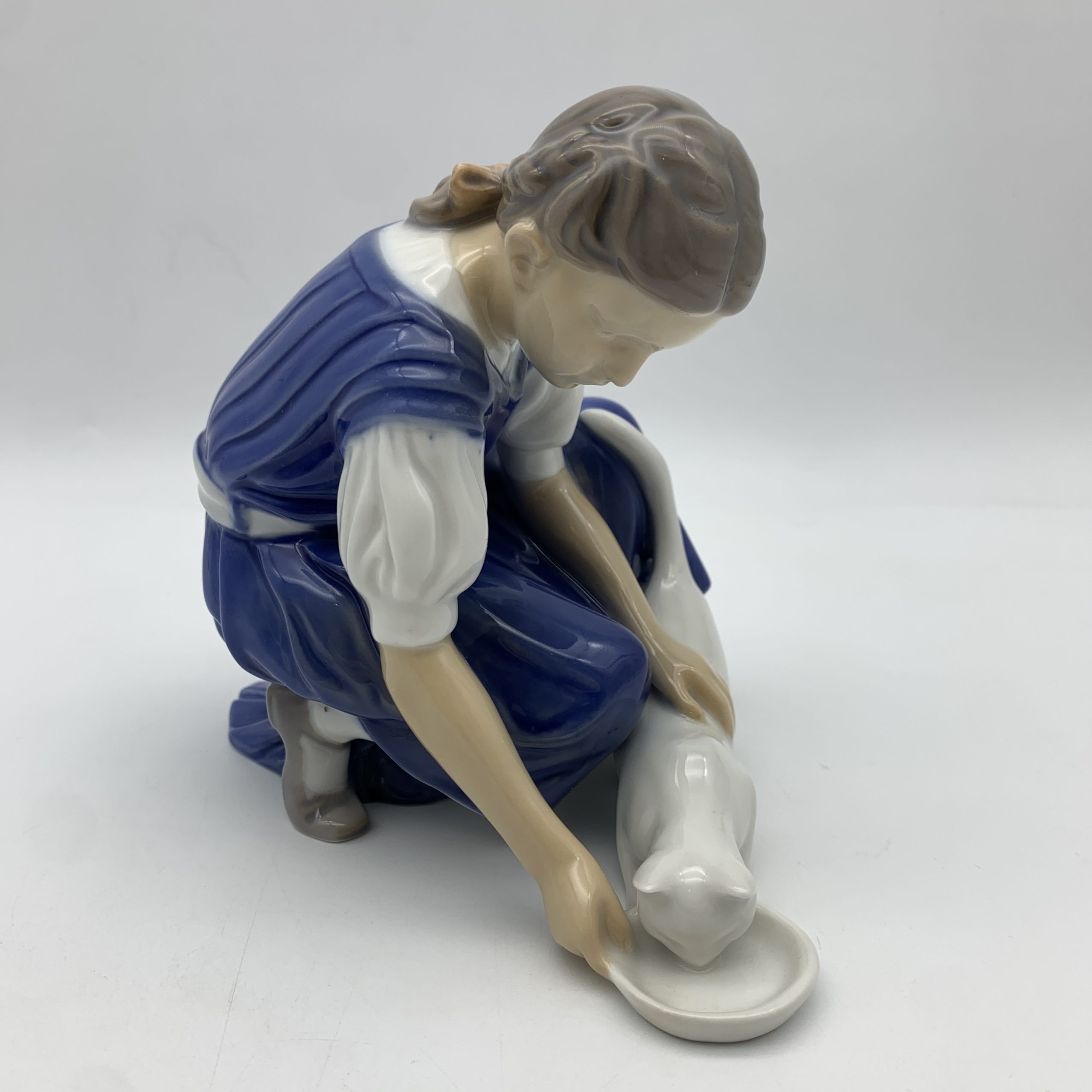 1960’s Bing & Grondahl ‘Only One Drop’ Girl & Cat Figurine - Image 3