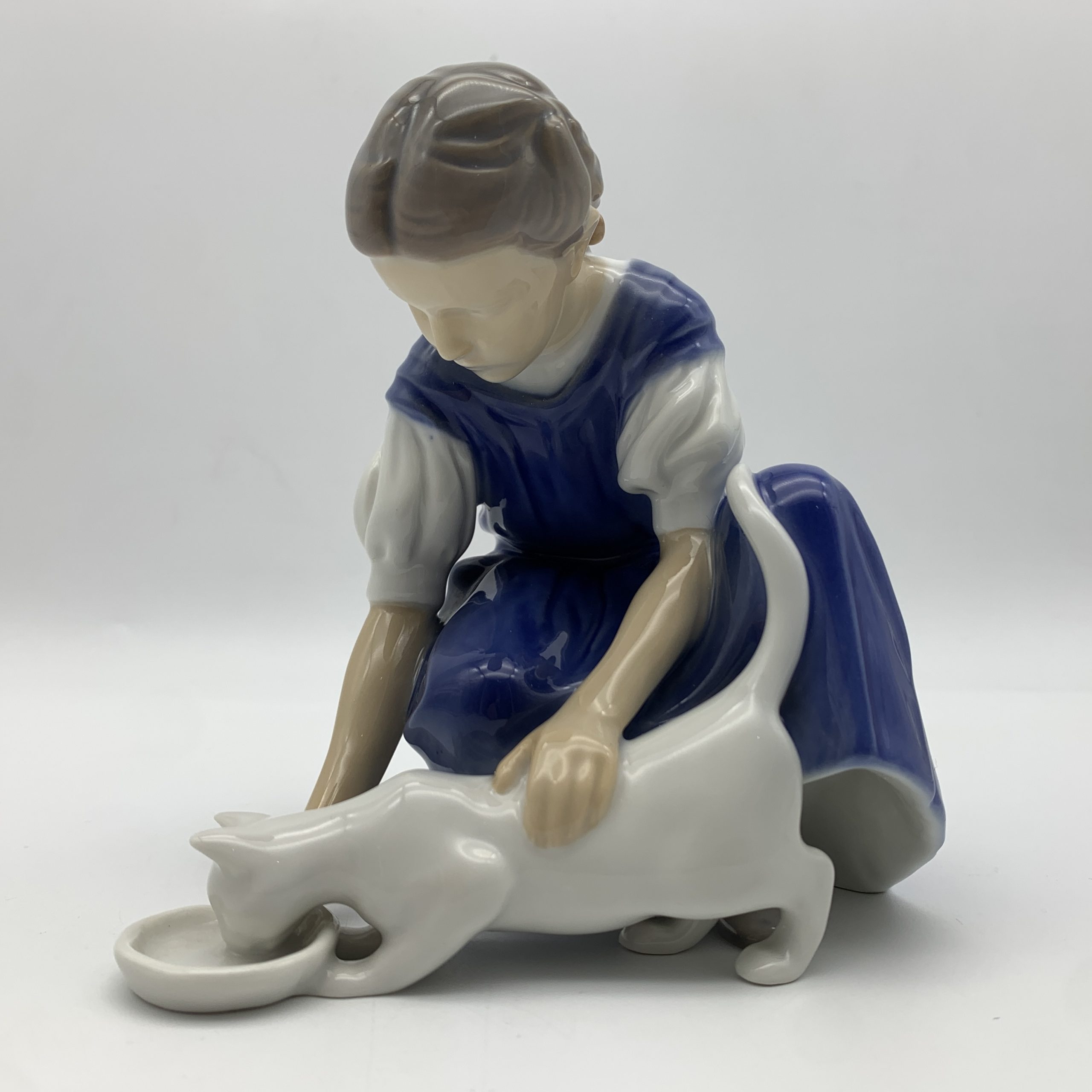 1960’s Bing & Grondahl ‘Only One Drop’ Girl & Cat Figurine