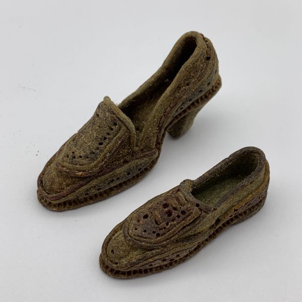 WW2 – Rare ‘P.O.W’ Miniature Bread Dough Shoes
