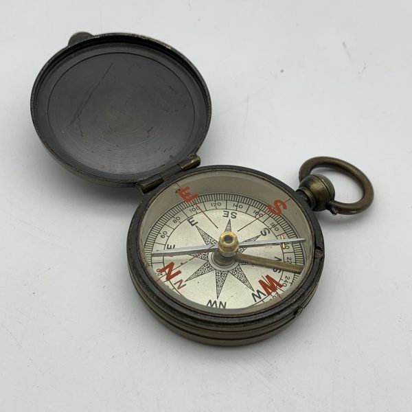 Vintage Brass Cased Compass