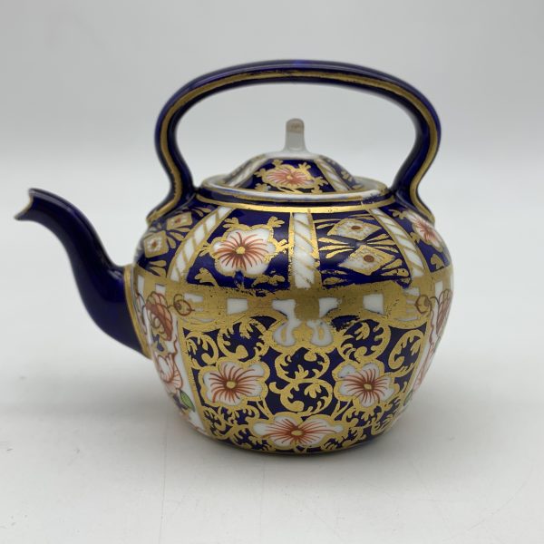 Antique Miniature Royal Crown Derby ‘Imari Witches’ Kettle
