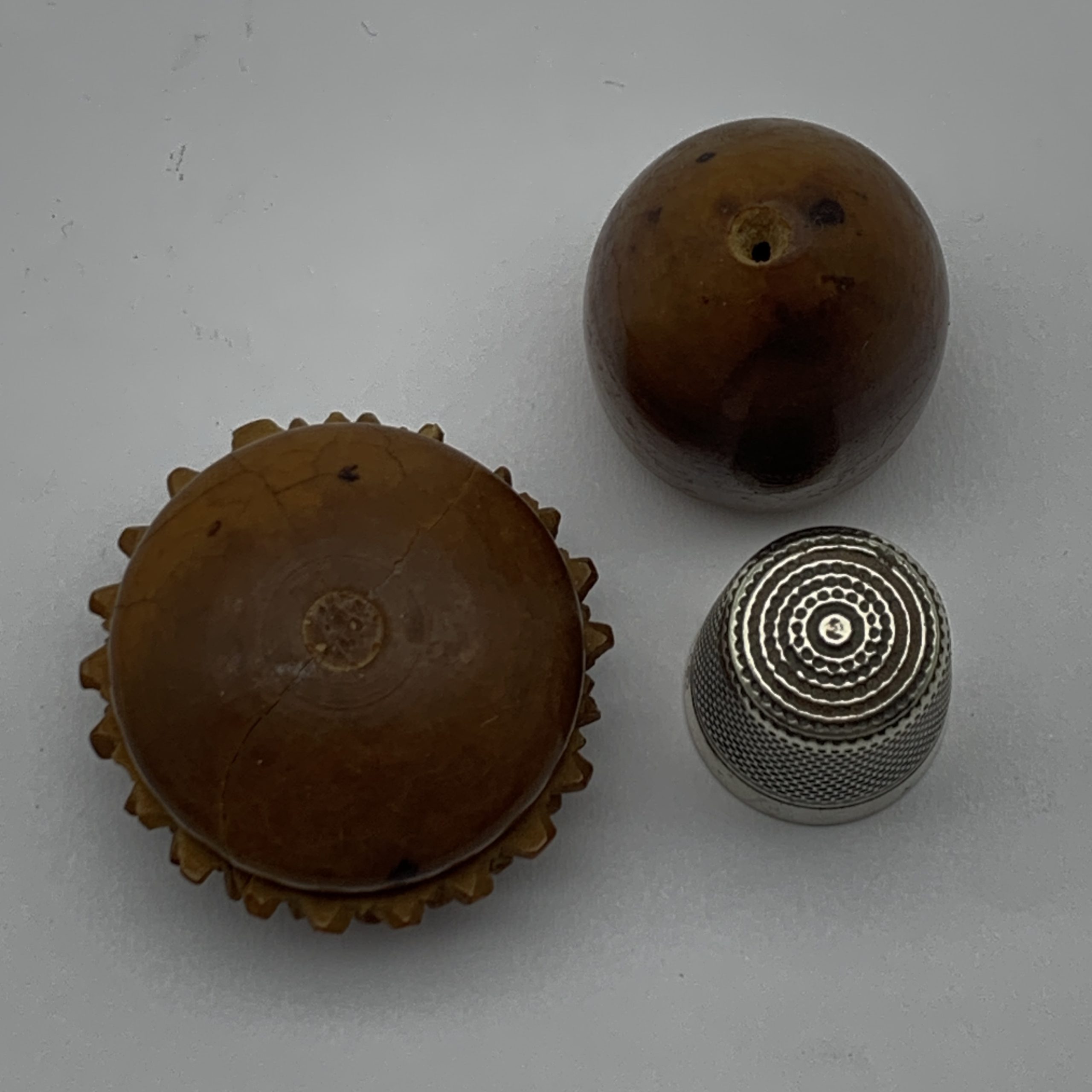 Antique Acorn Thimble Holder & Thimble - Image 6