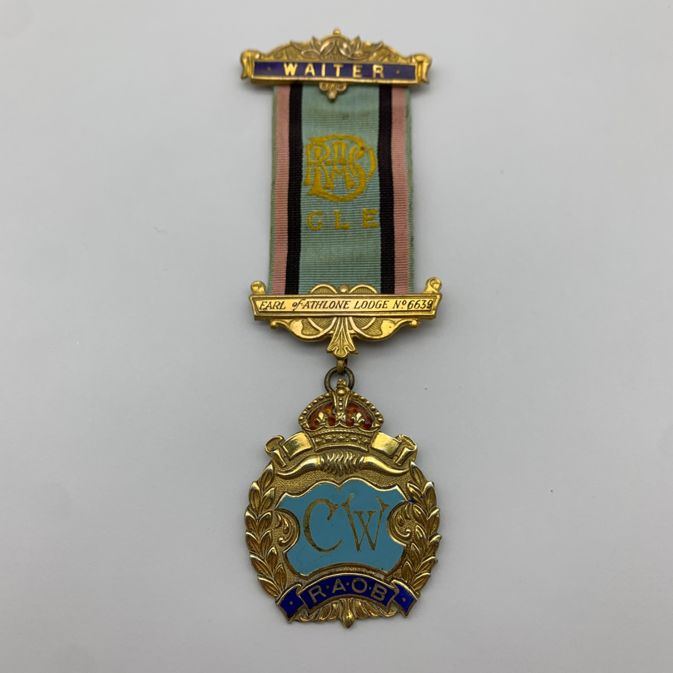 Solid Silver & Enamel ‘R.A.O.B.’ Medal (Earl of Athlone Lodge)
