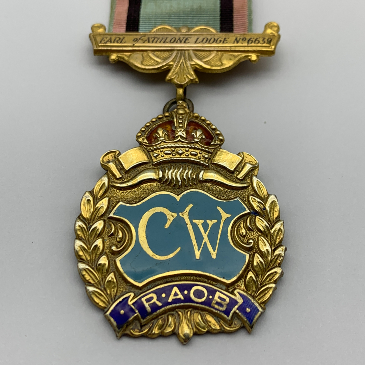 Solid Silver & Enamel ‘R.A.O.B.’ Medal (Earl of Athlone Lodge) - Image 2