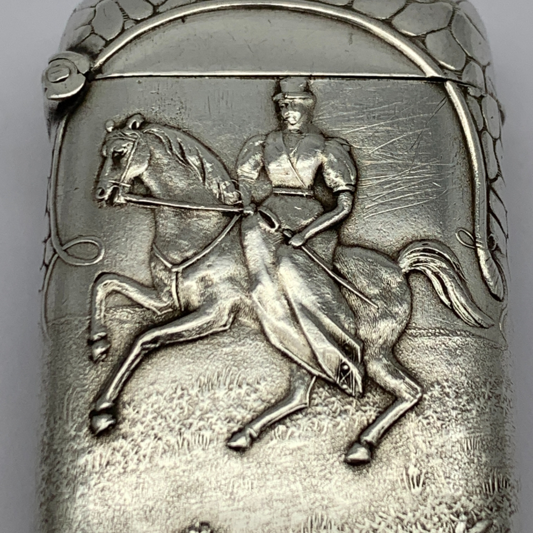 Antique ‘Equestrian’ Vesta Case - Image 2