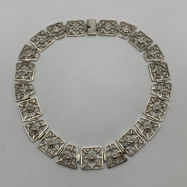 Fabulous Solid Silver 1950’s Choker Necklace