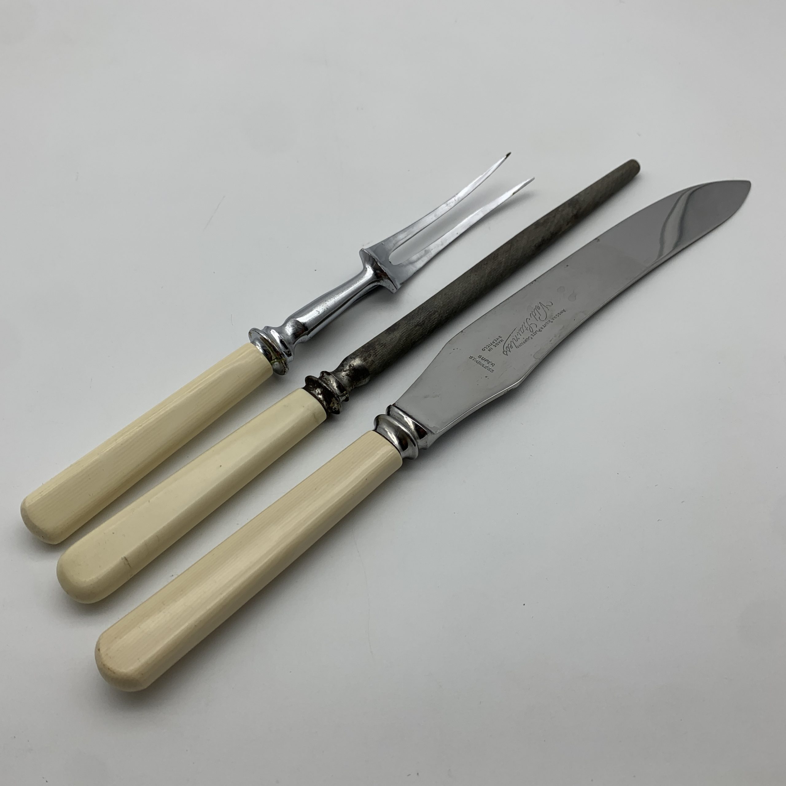 Early British ‘Bone Handled’ Carving Set (Boxed) - Image 2