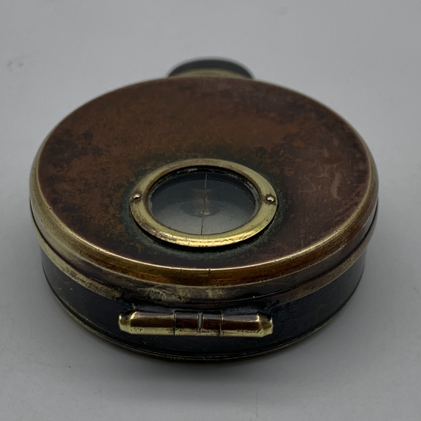 Unusual Antique Brass Cased Compass - Image 6