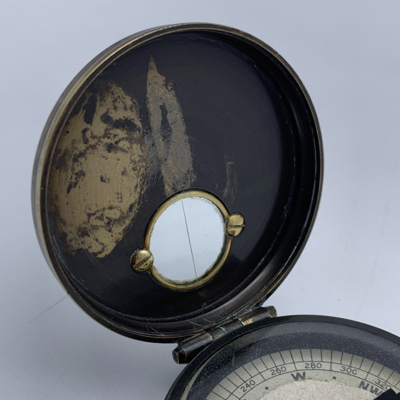 Unusual Antique Brass Cased Compass - Image 5