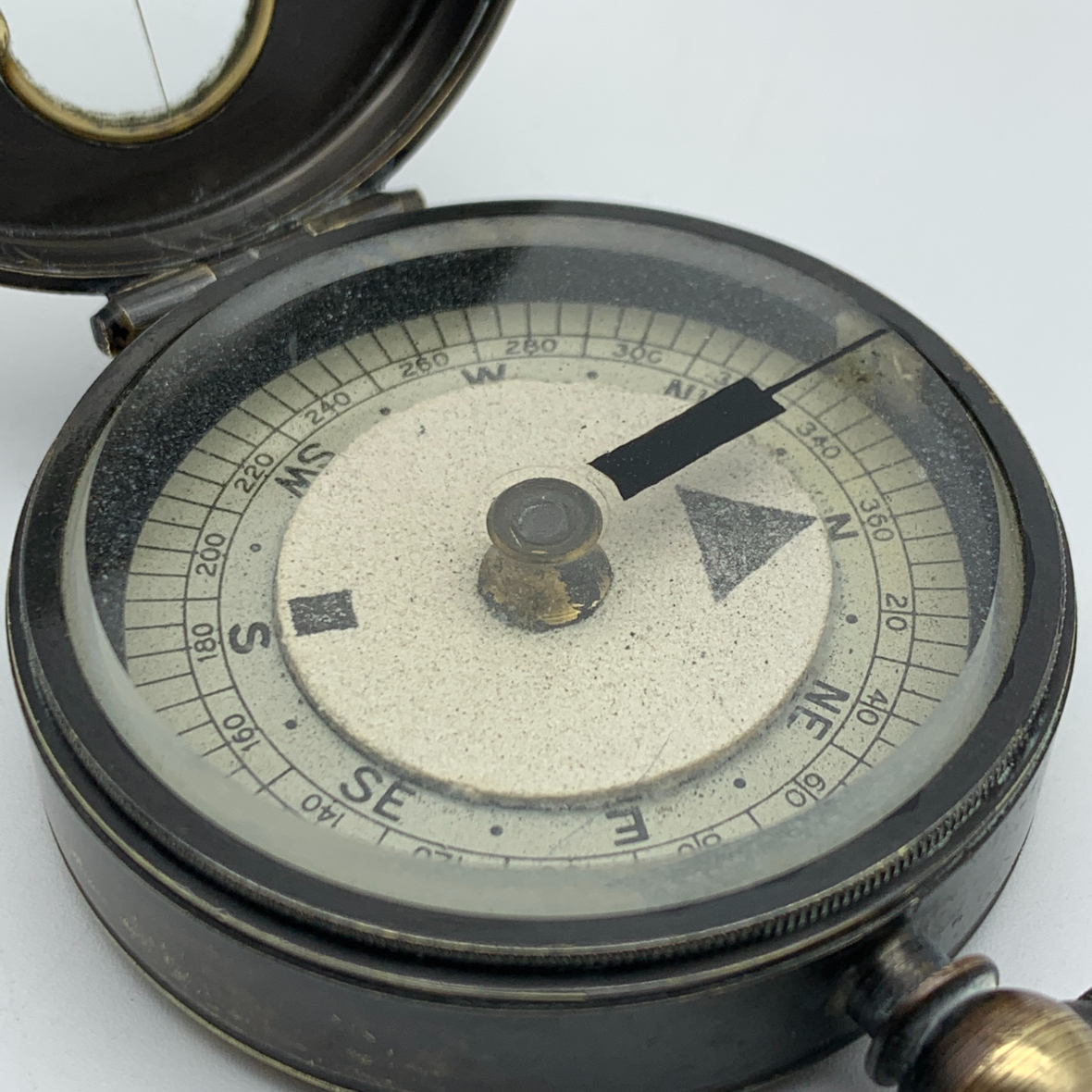 Unusual Antique Brass Cased Compass - Image 2