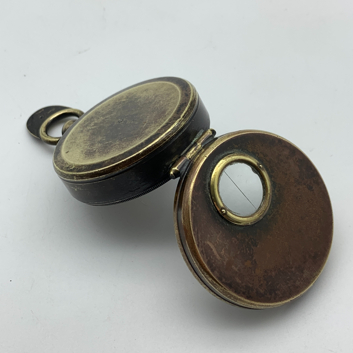 Unusual Antique Brass Cased Compass - Image 8