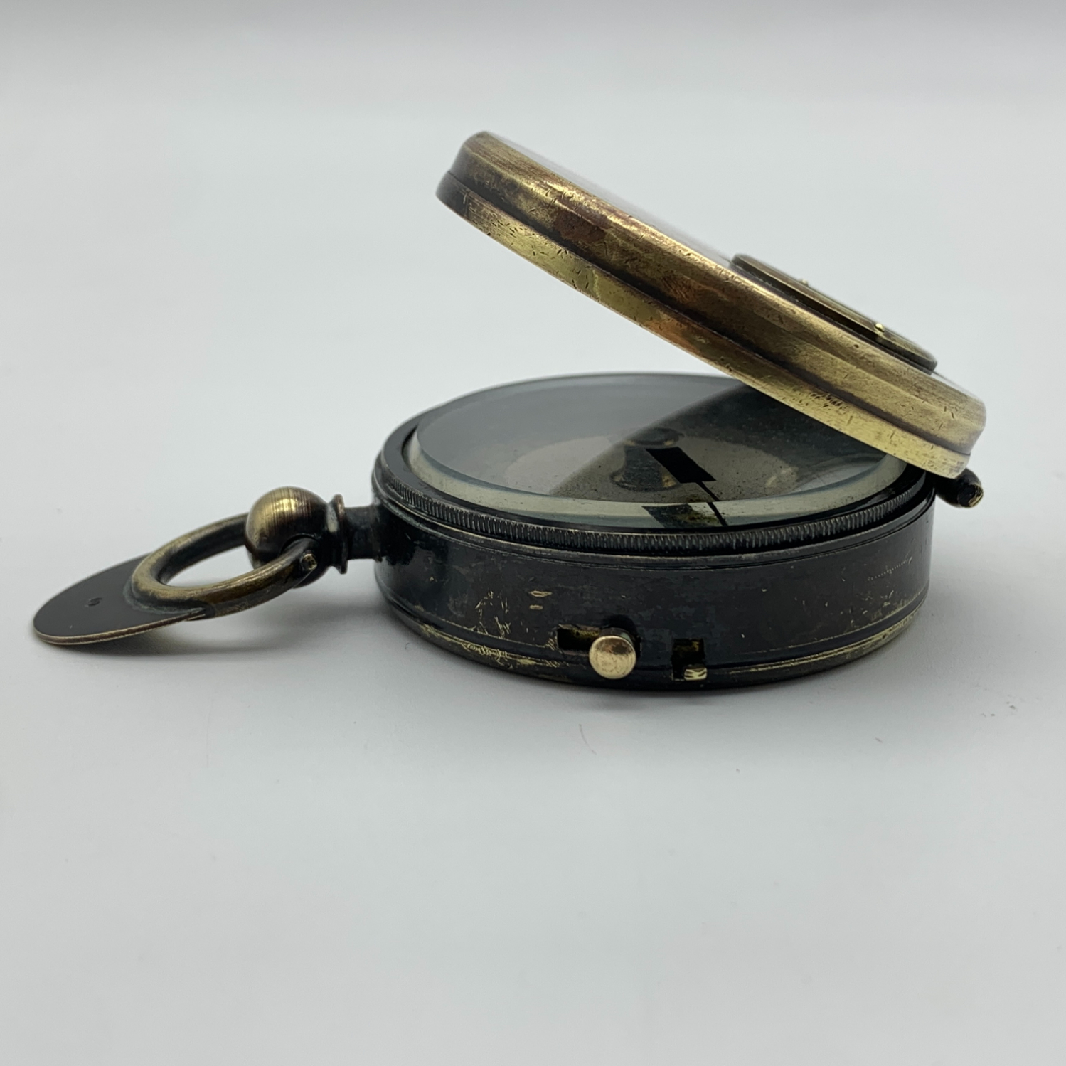 Unusual Antique Brass Cased Compass - Image 3