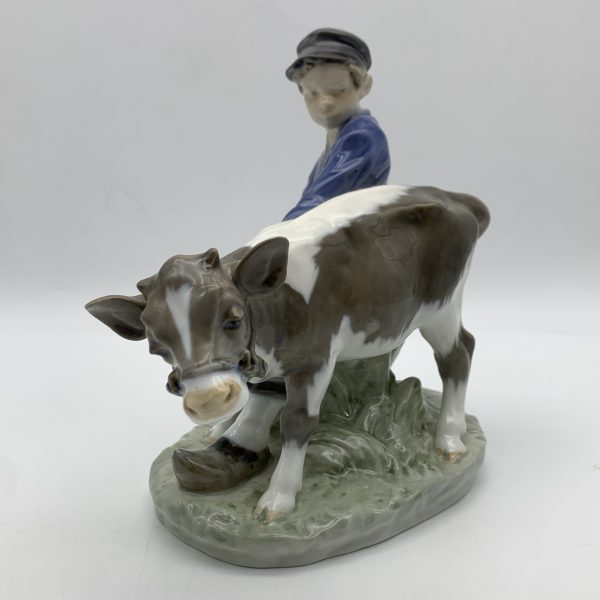 Royal Copenhagen ‘Boy with Calf’ Figurine
