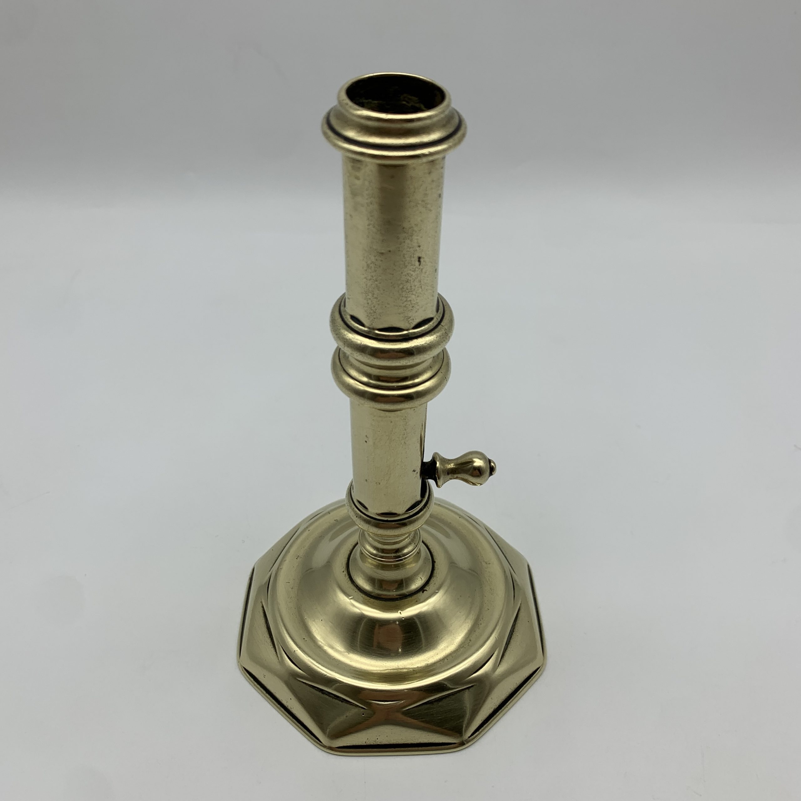 Antique Brass ‘Height Adjuster’ Candlestick - Image 3