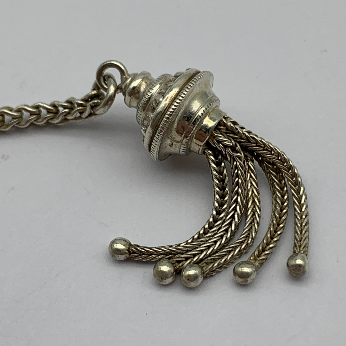 Victorian Silver ‘Albertina’ Watch Chain/Bracelet - Image 4