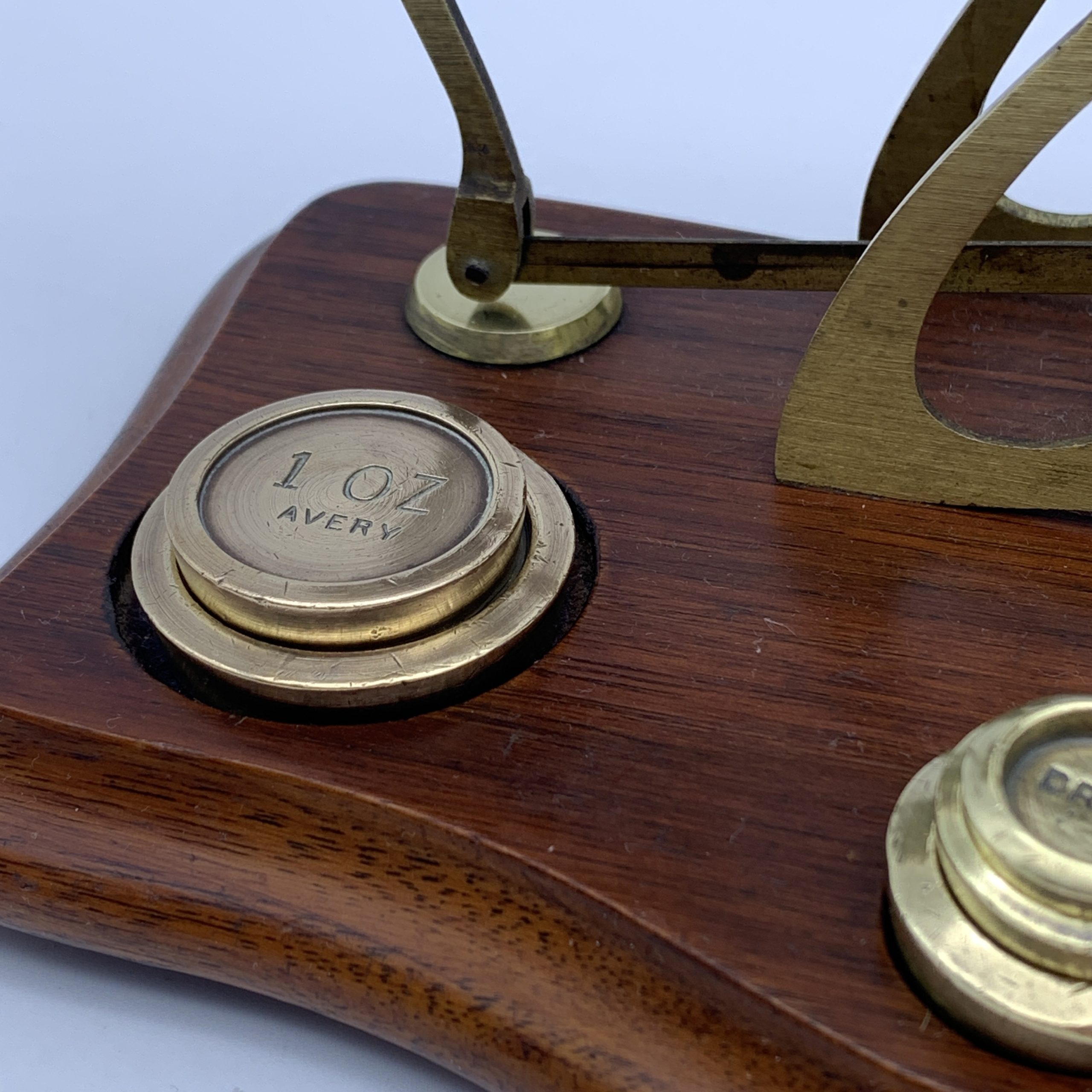 Vintage Brass & Wood Postal Scale - Image 4