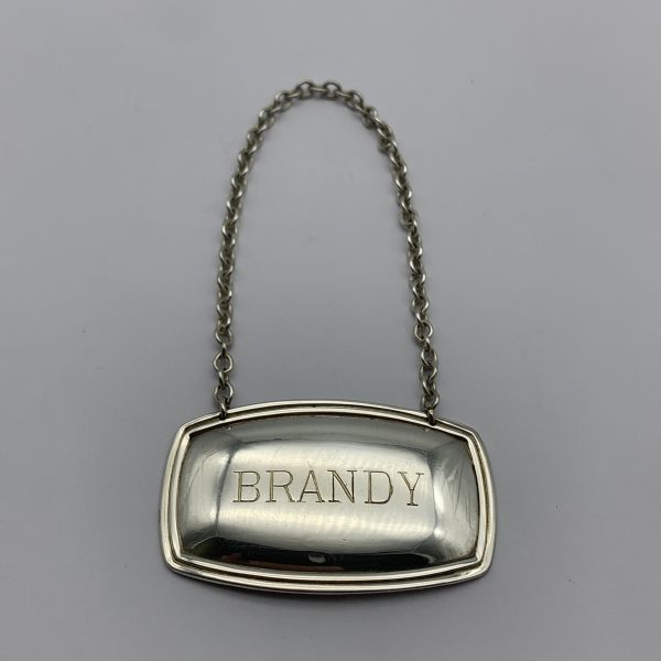Vintage Silver-Plated ‘BRANDY’ Decanter Label