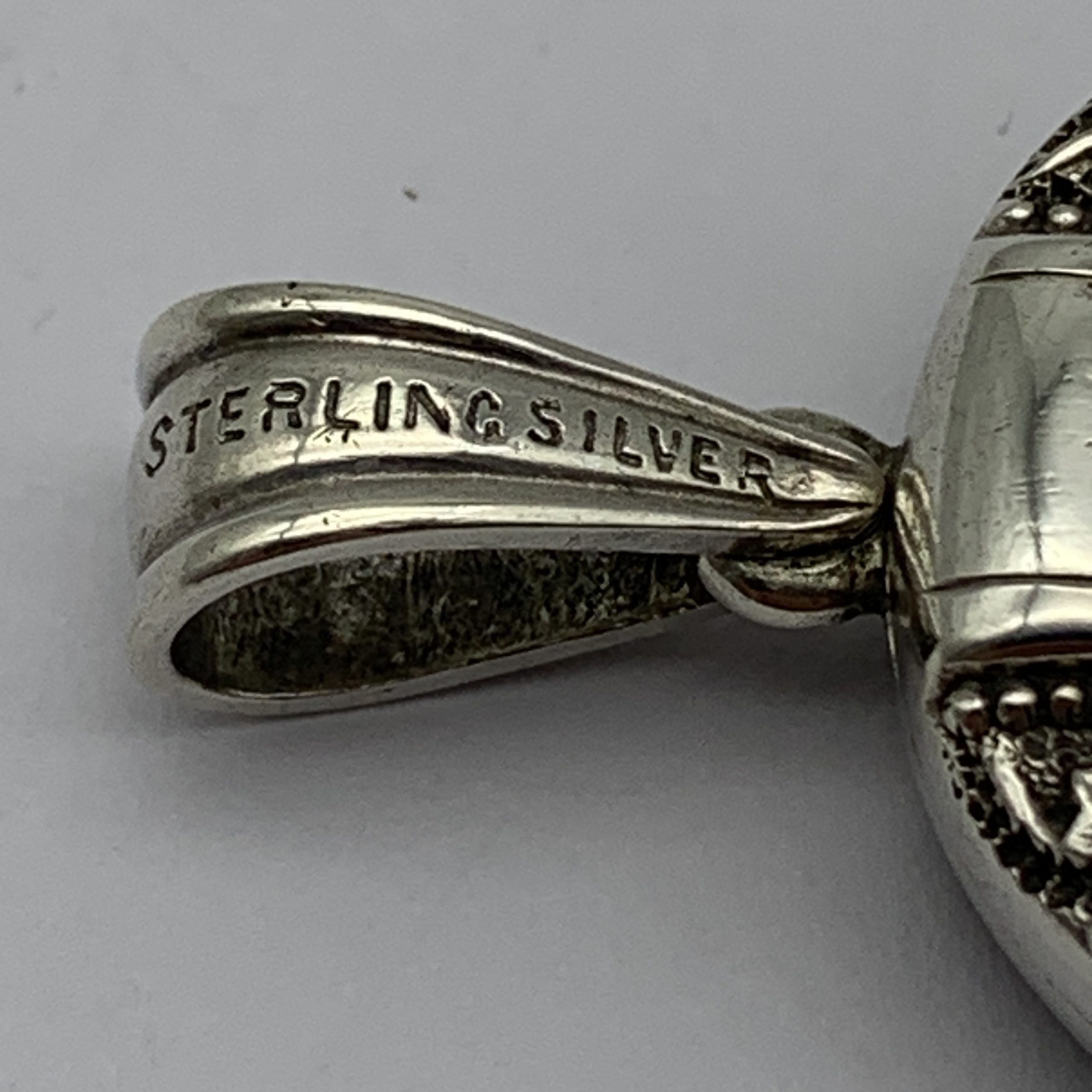 Antique Sterling Silver Locket - Image 6