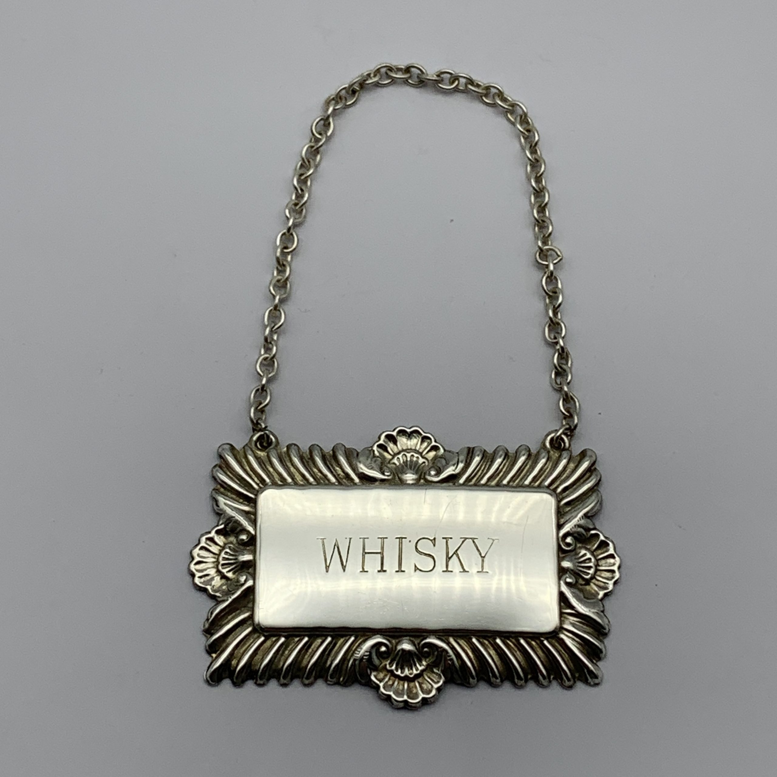Vintage Silver-Plated ‘WHISKY’ Decanter Label